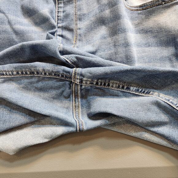 MAURICES Super High Rise Blue Medium Wash Stretch Pull On Jeans Womens XL SHORT - Picture 9 of 12